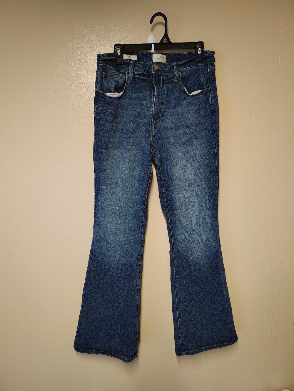 Universal Thread Womens High Rise Flare Jeans Dark Indigo Blue  Denim Size 12